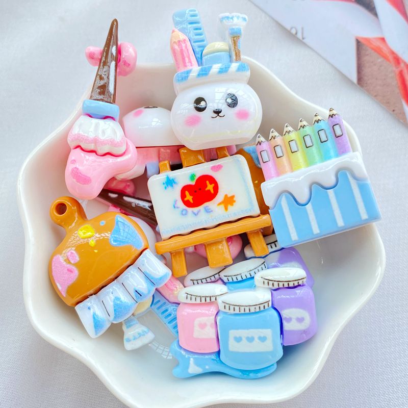 Chalk Bag - 10Pcs 새로운 귀여운 수지 만화 코팅,