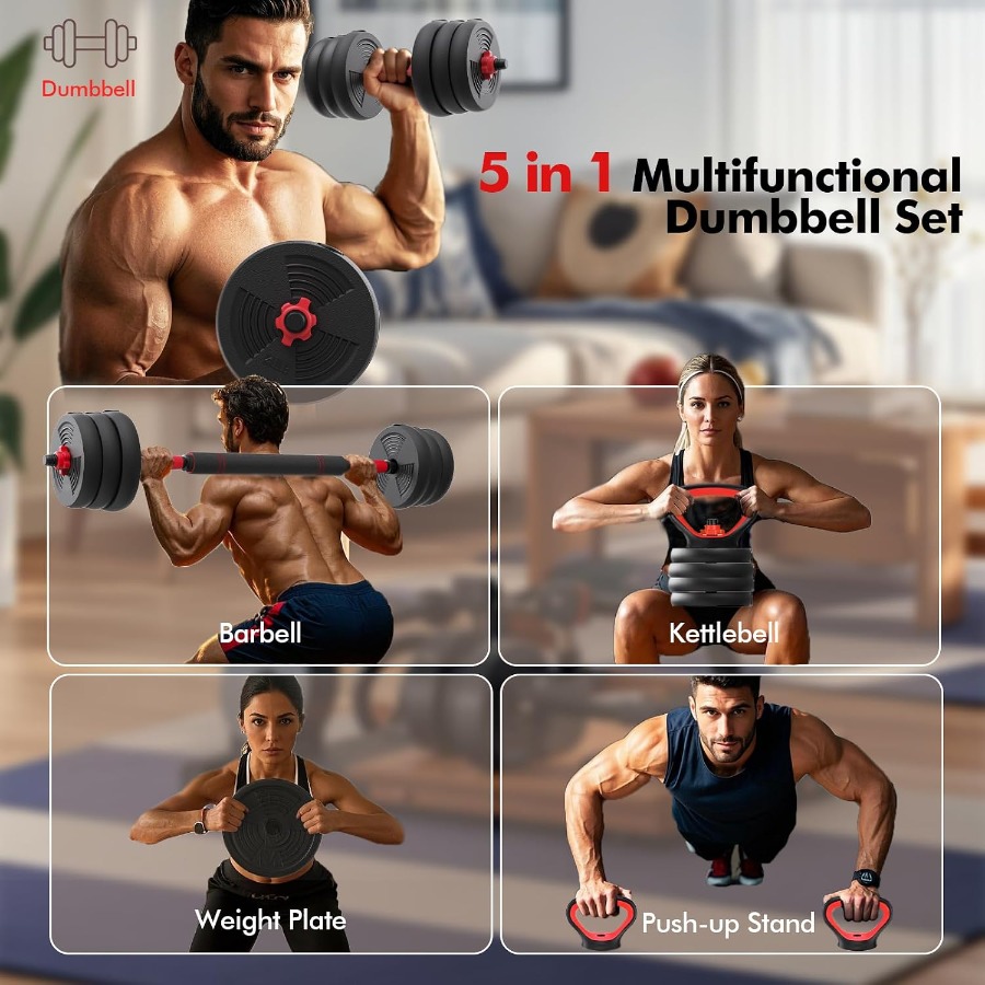 조절 가능한 덤벨 세트, 60파운드 무게의 프리 웨이트 - Kettlebell 리뷰 및 가격
